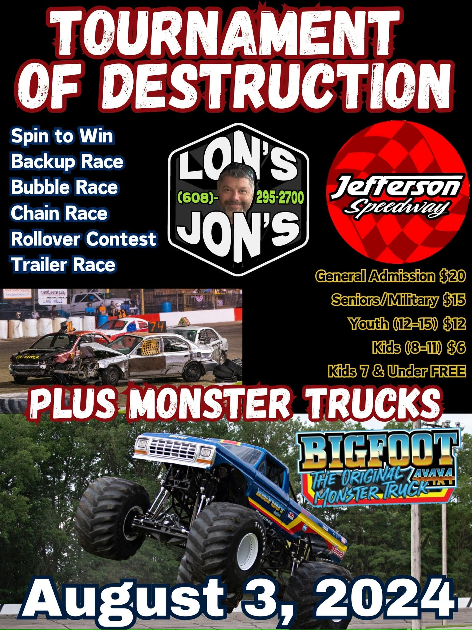 Tournament Of Destruction Presented By Lons Jons August 3rd