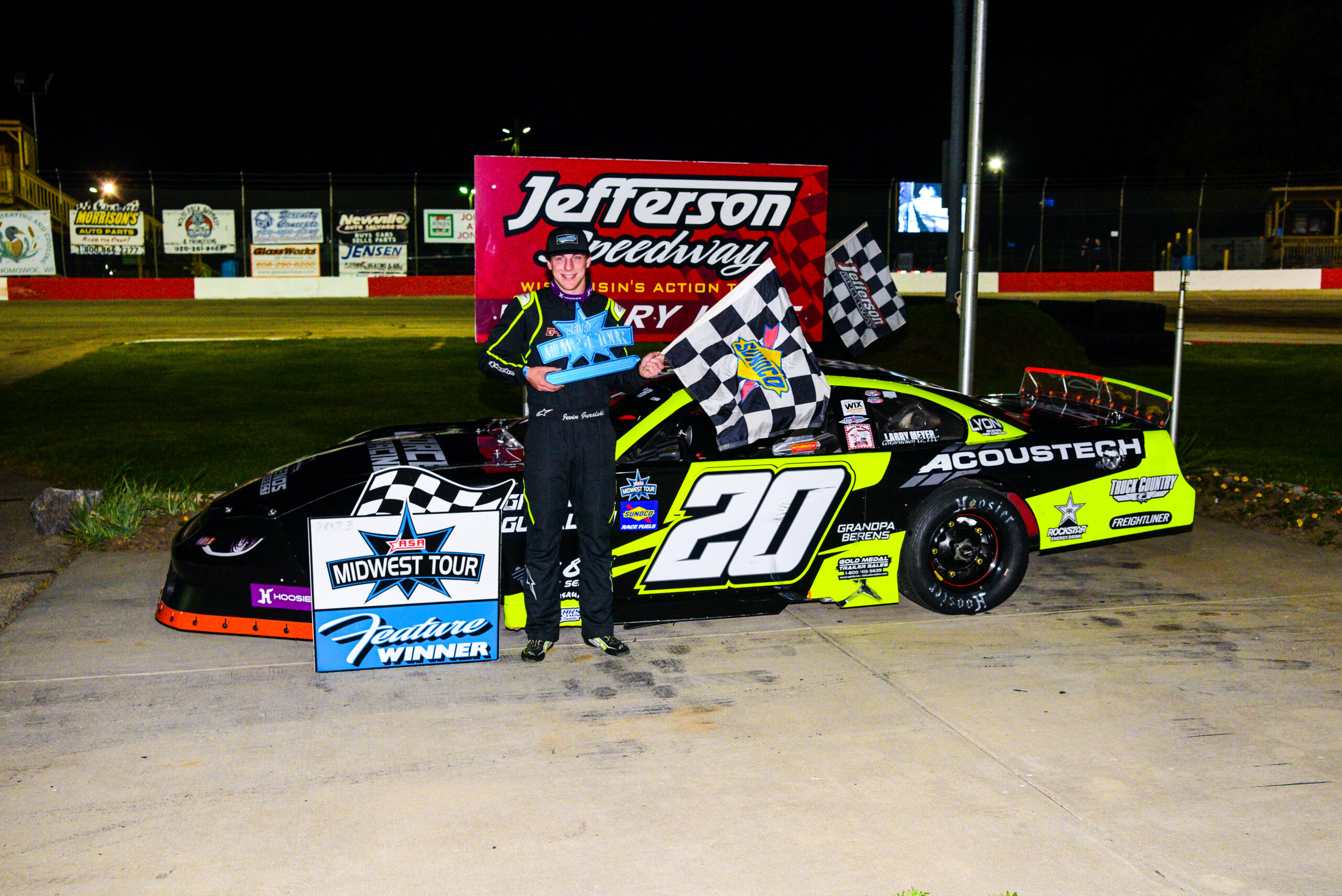 Racing Recap – Jevin Guralski Wins The ASA Salute The Troops 100 At Jefferson Speedway